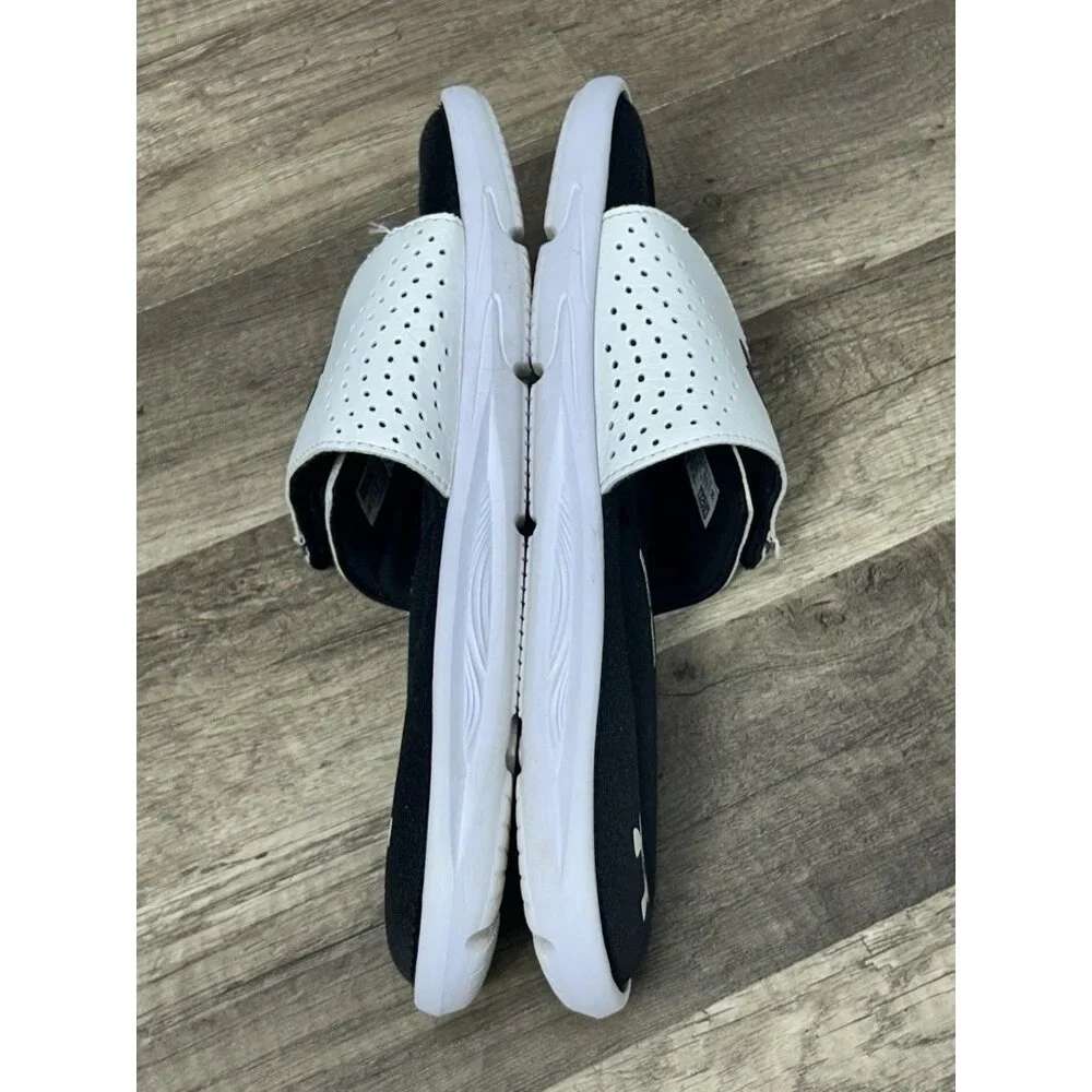 Under Armour UA Ignite VI Slide Sandal Color Black / White Size 8 M US Sporty